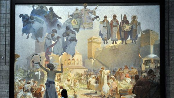 D&iacute;lo se za velk&eacute; medi&aacute;ln&iacute; pozornosti v roce 2012 p�est�hovalo do Prahy z Moravsk&eacute;ho Krumlova, kde bylo des&iacute;tky let vystaveno na z&aacute;mku.