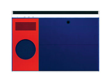 Nezapomenutelný večírek? Přehrávač vinylů Boombox v telecí kůži a barevném retro stylu jistě uchvátí všechny hosty.