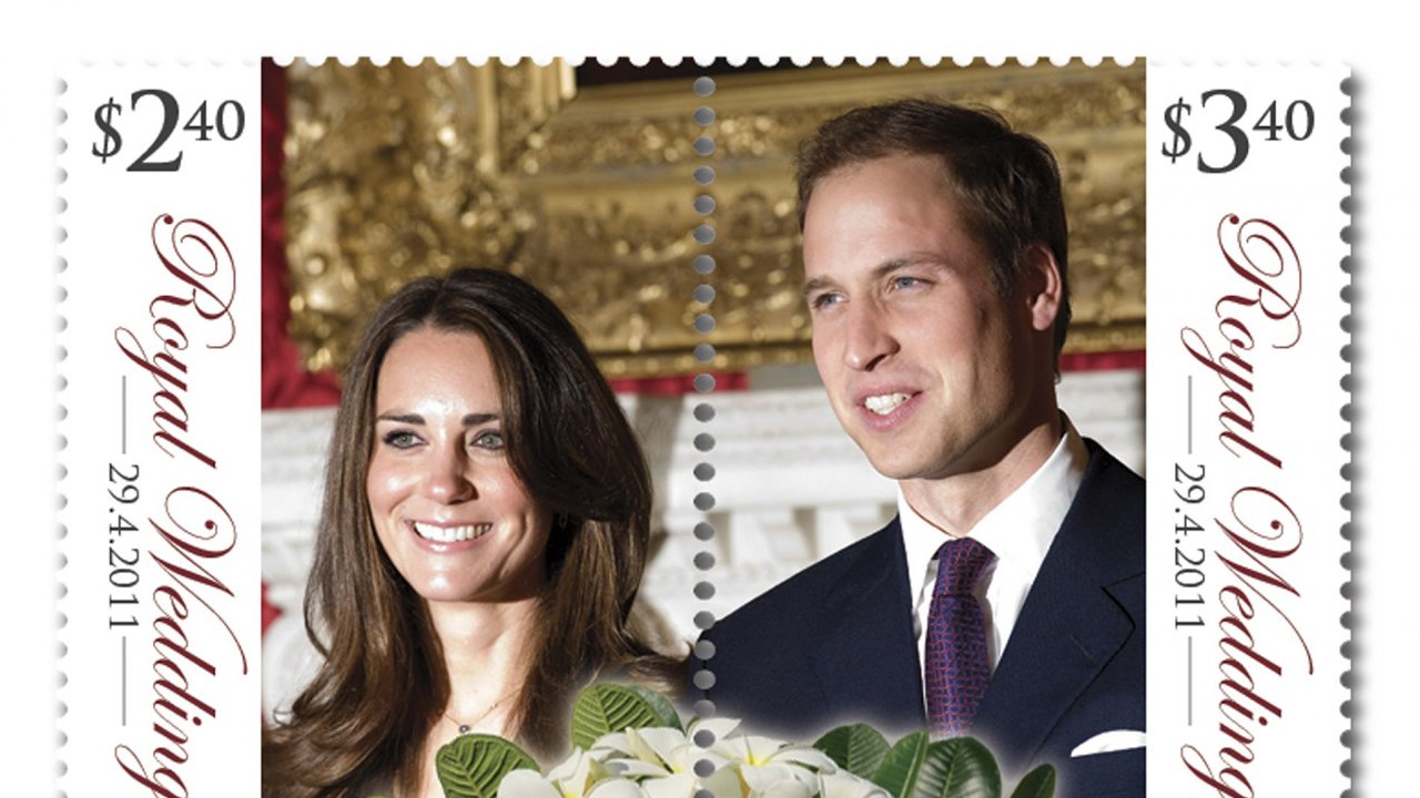 Znamka se snoubenci princem Williamem a Kate