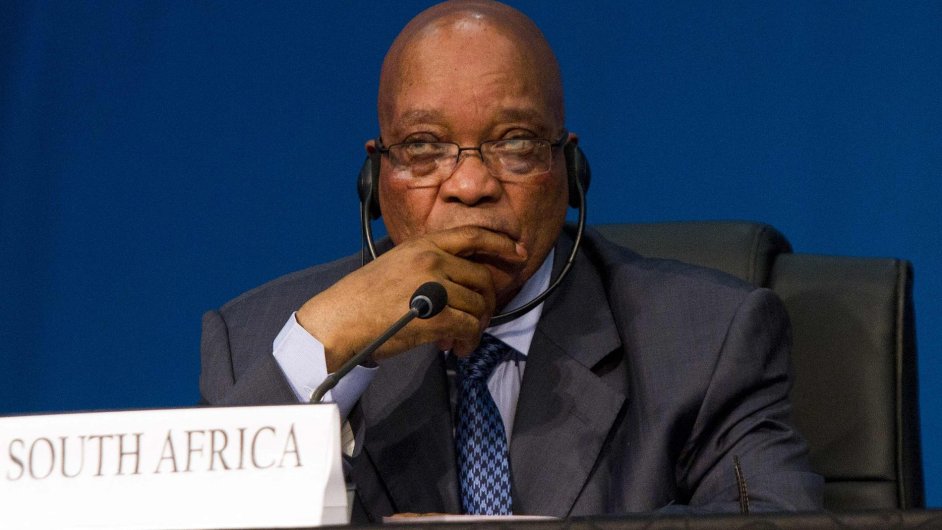 Jihoafrick prezident Jacob Zuma na summitu BRICS.