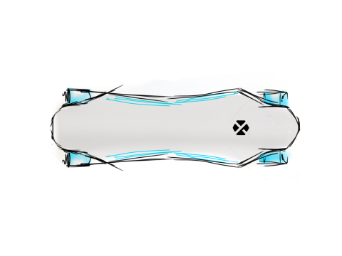 Elektrický skateboard - náčrt