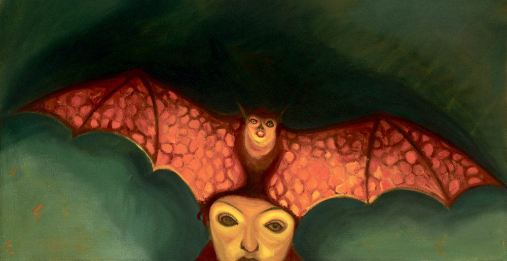 Netopýr, 2016, 65 × 110 cm