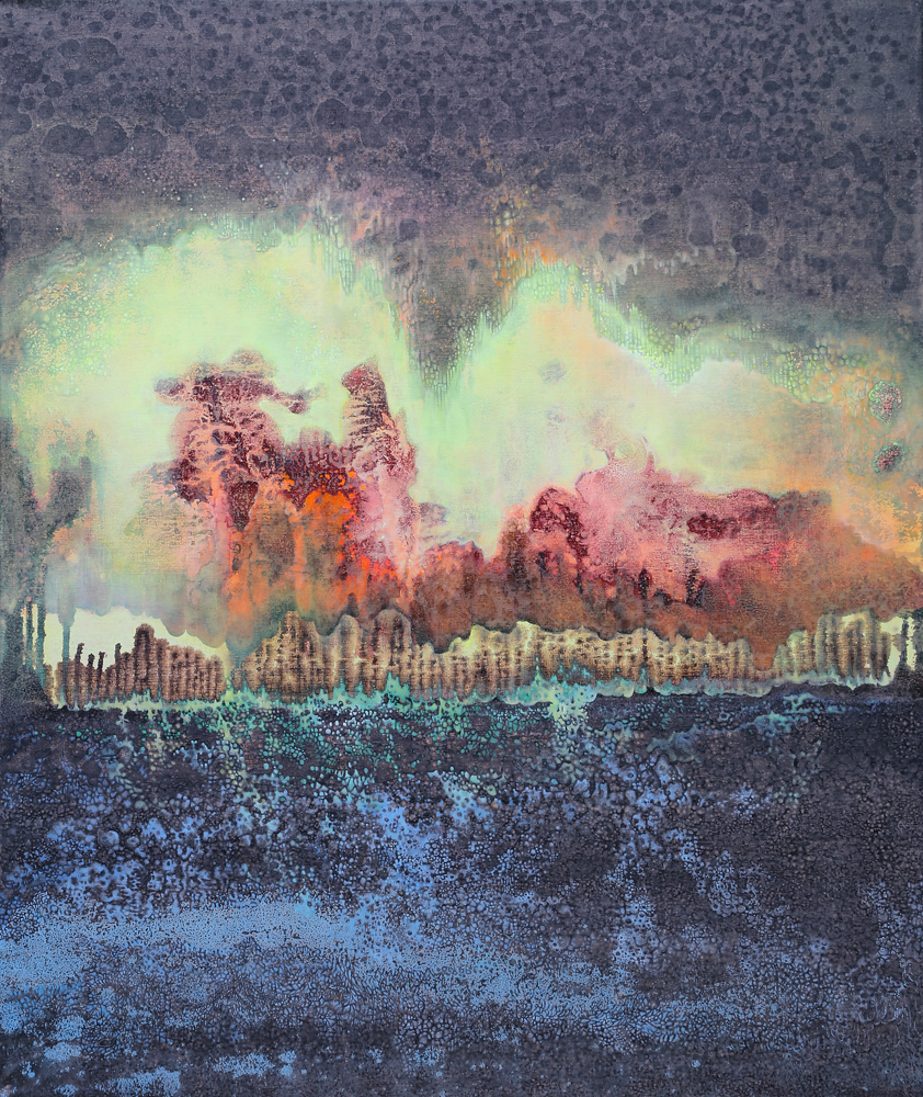 Veronika Holcová: Dream about Tiger, akryl a olej na plátně, 135 x 115 cm