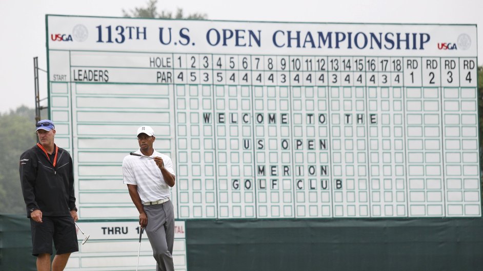 Tiger Woods ped zatkem US Open