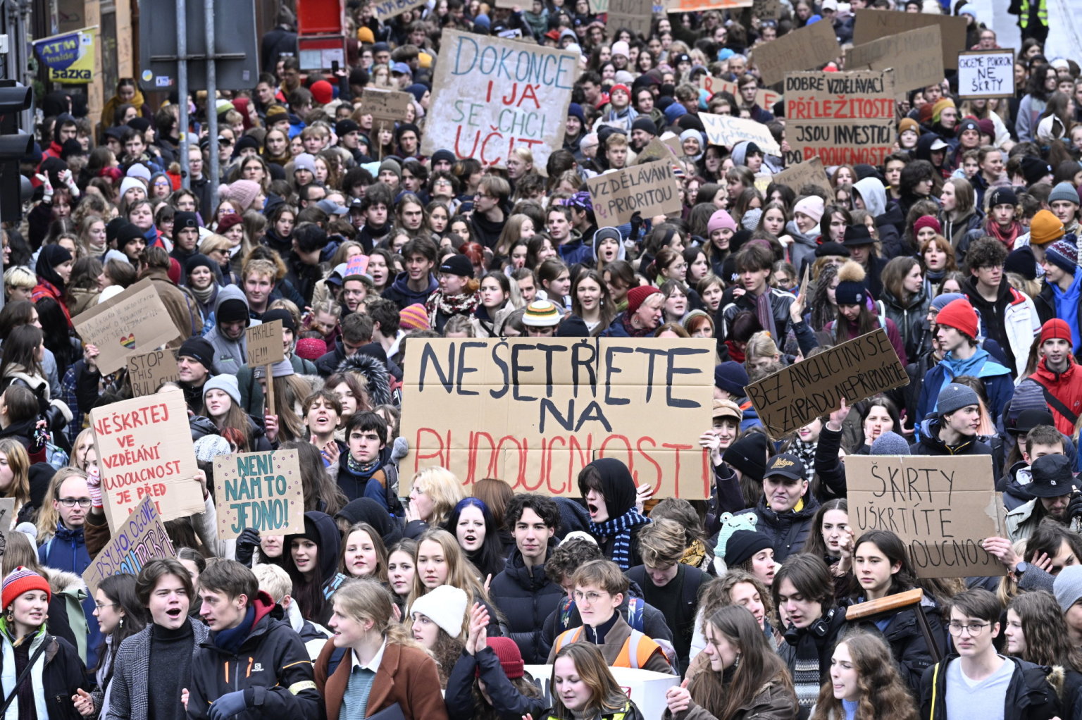 Protestující studenti