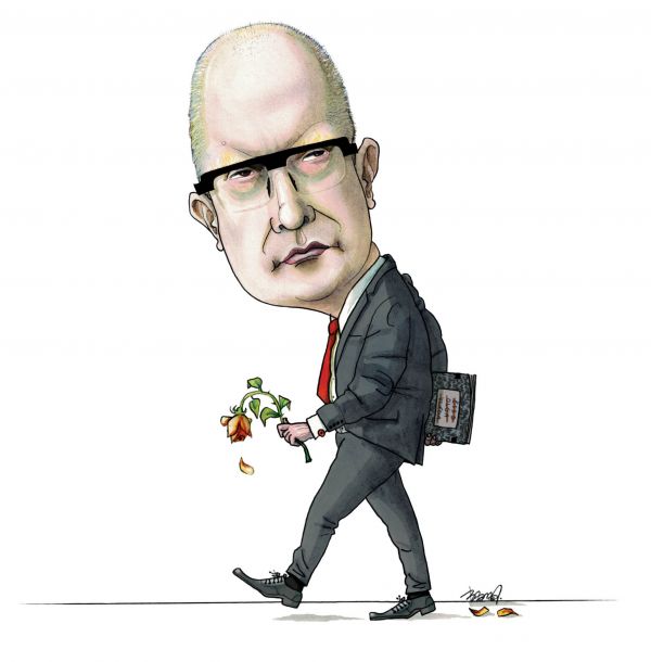 Bohuslav Sobotka (Kresba: Pavel Beneš)