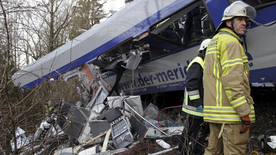 Nehoda vlaku v Bavorsku.