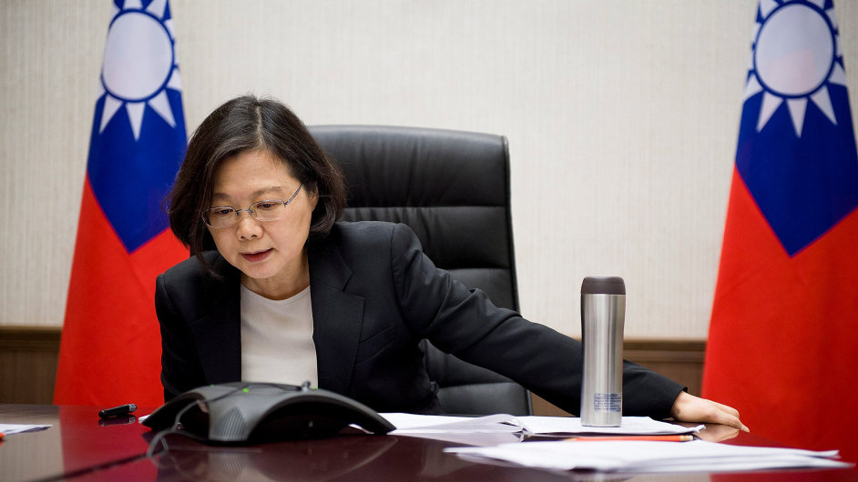 Tchajwansk prezidentka Cchaj Jing-wen