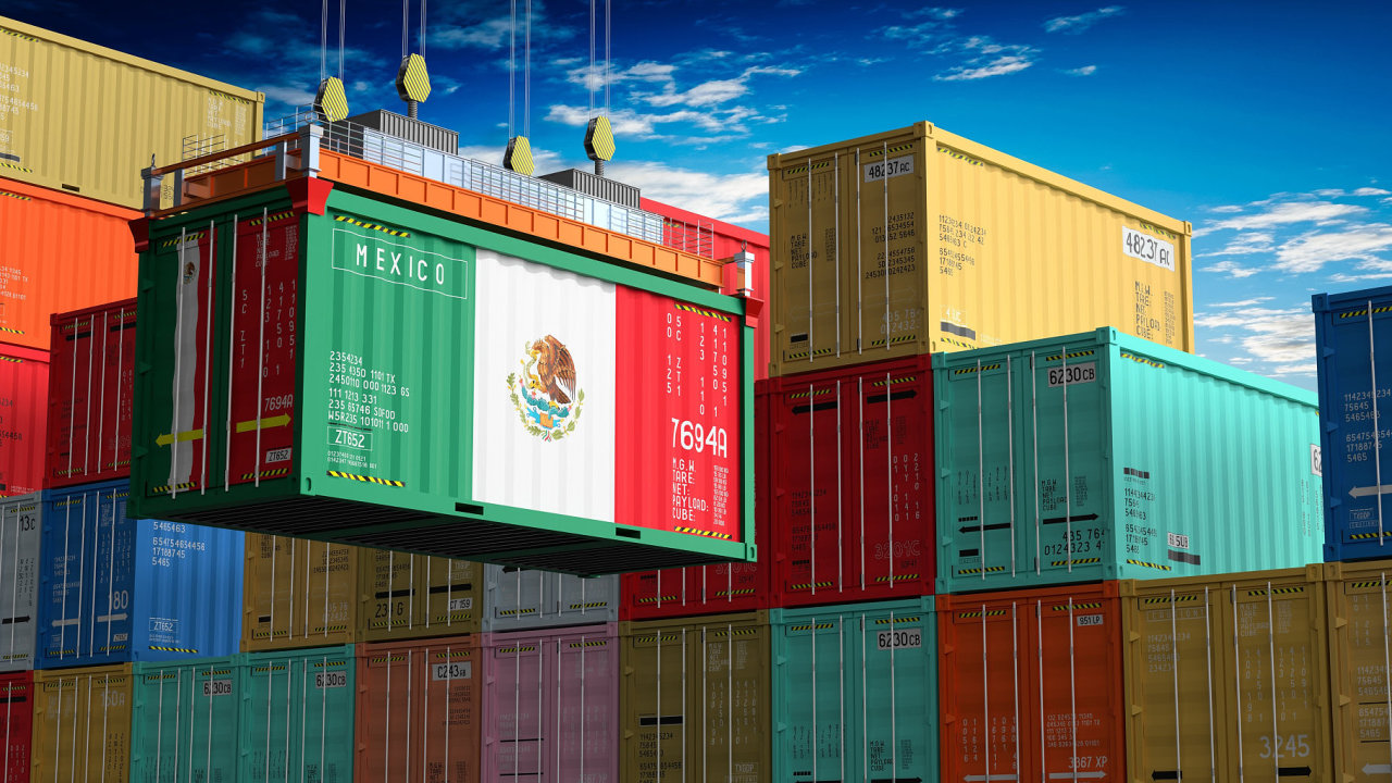 Mexiko, pstav, kontejner