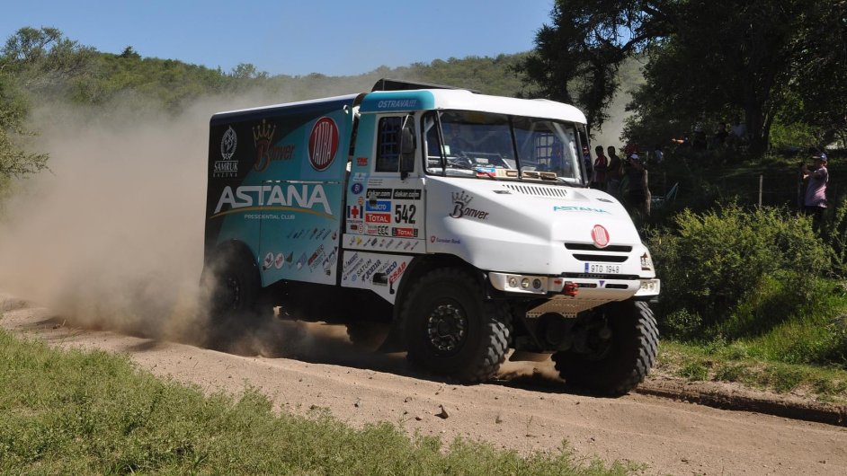 Kamion tmu Bonver Dakar Project na trati Rallye Dakar