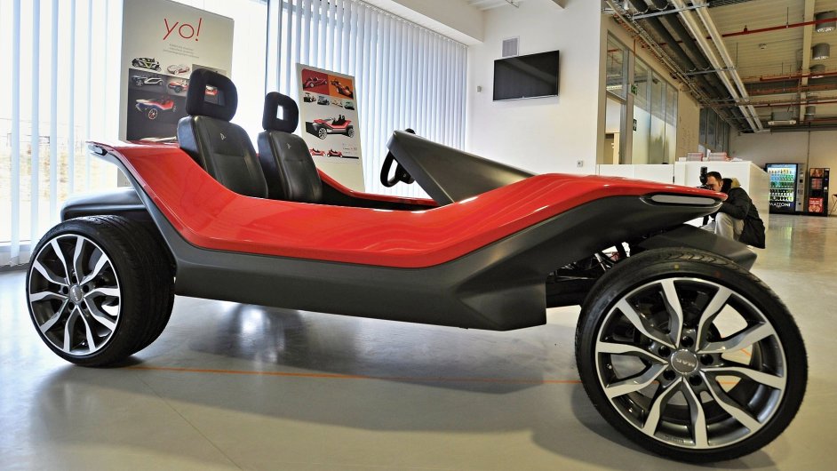 Elektromobil Yo!, kter vytvoili studenti Zpadoesk univerzity v Plzni.