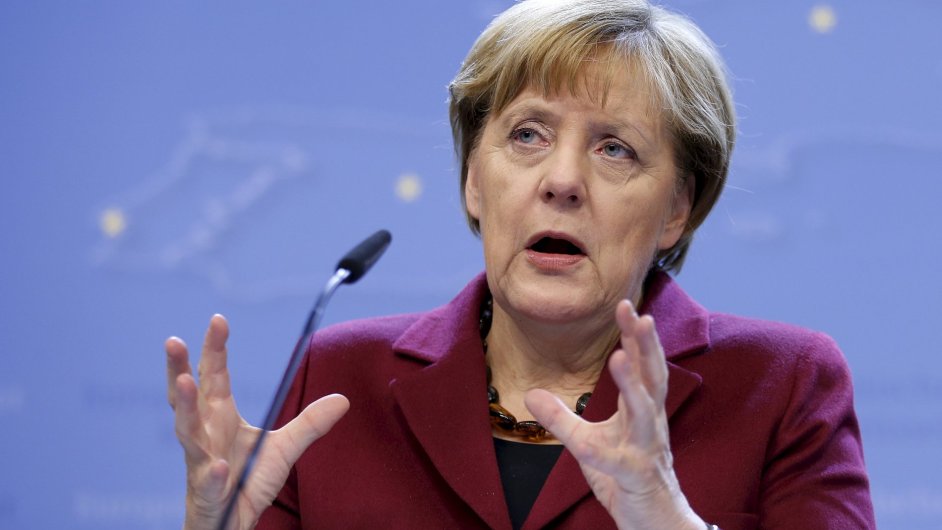Nmeck kanclka Angela Merkelov na summitu v Bruselu