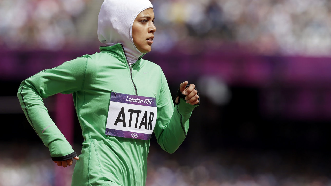 Prvn start sadsk atletky na olympid. Sarah Attarov, Londn 2012