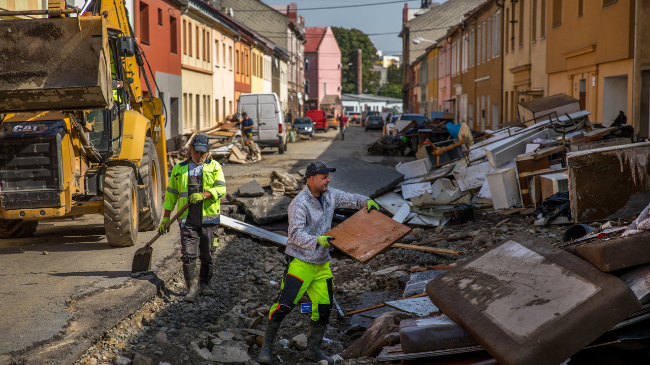 Povodn 2024 - klid po povodnch v Krnov