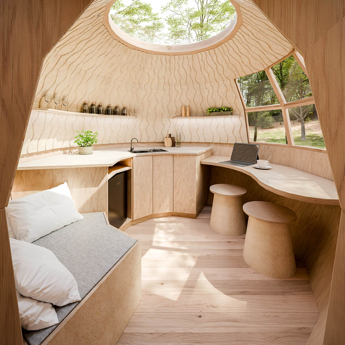 Projekt Samorost ukázal, že mykokompozit může mít v budoucnu reálné využití. (Foto: Stavební spořitelna České spořitelny) Projekt Samorost ukázal, že mykokompozit může mít v budoucnu reálné využití.