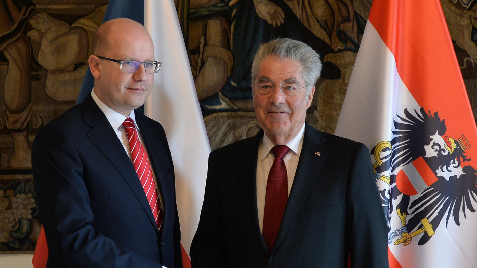 Bohuslav Sobotka s rakouskm prezidentem Heinzem Fischerem.