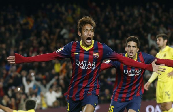 Barcelonsk&yacute; st�elec Neymar slav&iacute; g&oacute;l v z&aacute;pase s Villarrealem