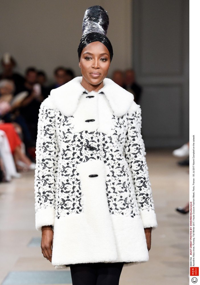 Naomi Campbell na přehlídce Alaia