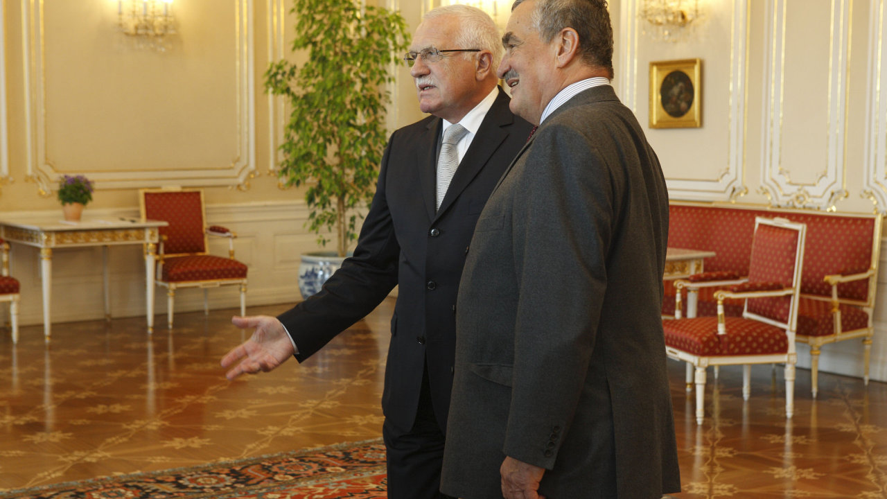 Prezident Vclav Klaus a vicepremir Karel Schwarzenberg.