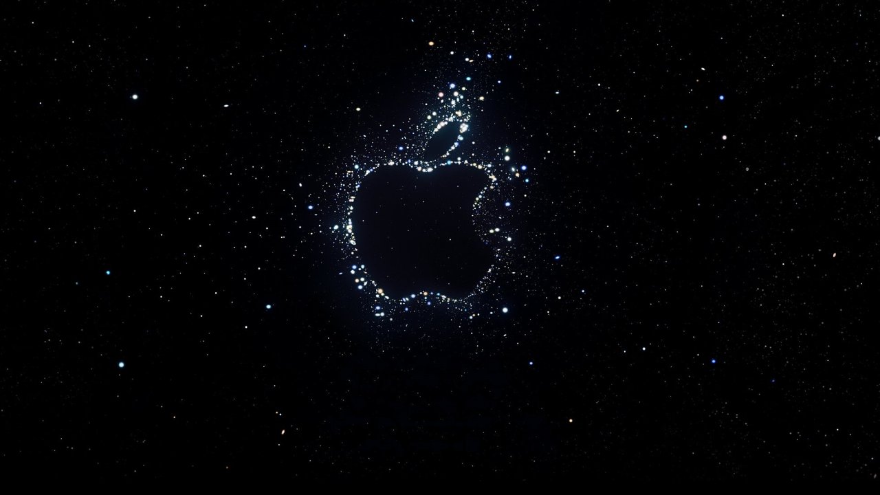 Pozvánka Applu pøipomíná hvìzdnou oblohu, jen s galaxií ve tvaru nakousnutého jablka