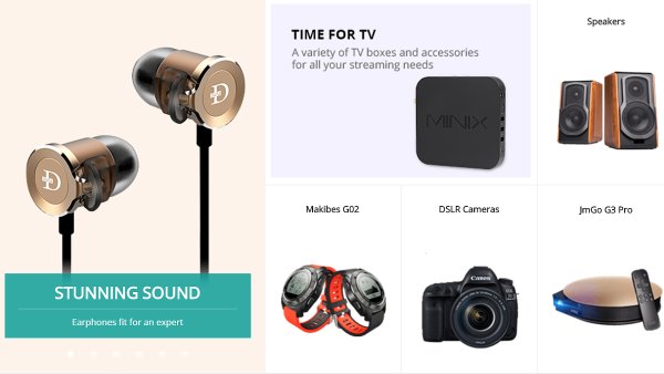 Malý výběr z nabídky obchodu AliExpress