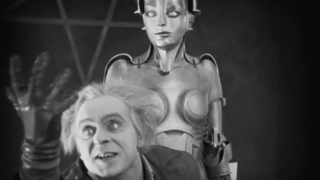 Vize budoucnosti. Tma souit lid s roboty se objevilo u v legendrnm antiutopickm sci-fi Fritze Langa Metropolis zroku 1926.