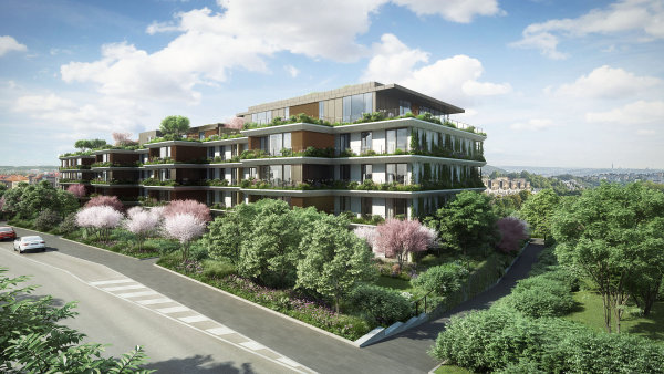 Projekt Sakura v pražských Košířích sází mimo jiné na bujnou vegetaci, která bude na každém balkonu či terase.