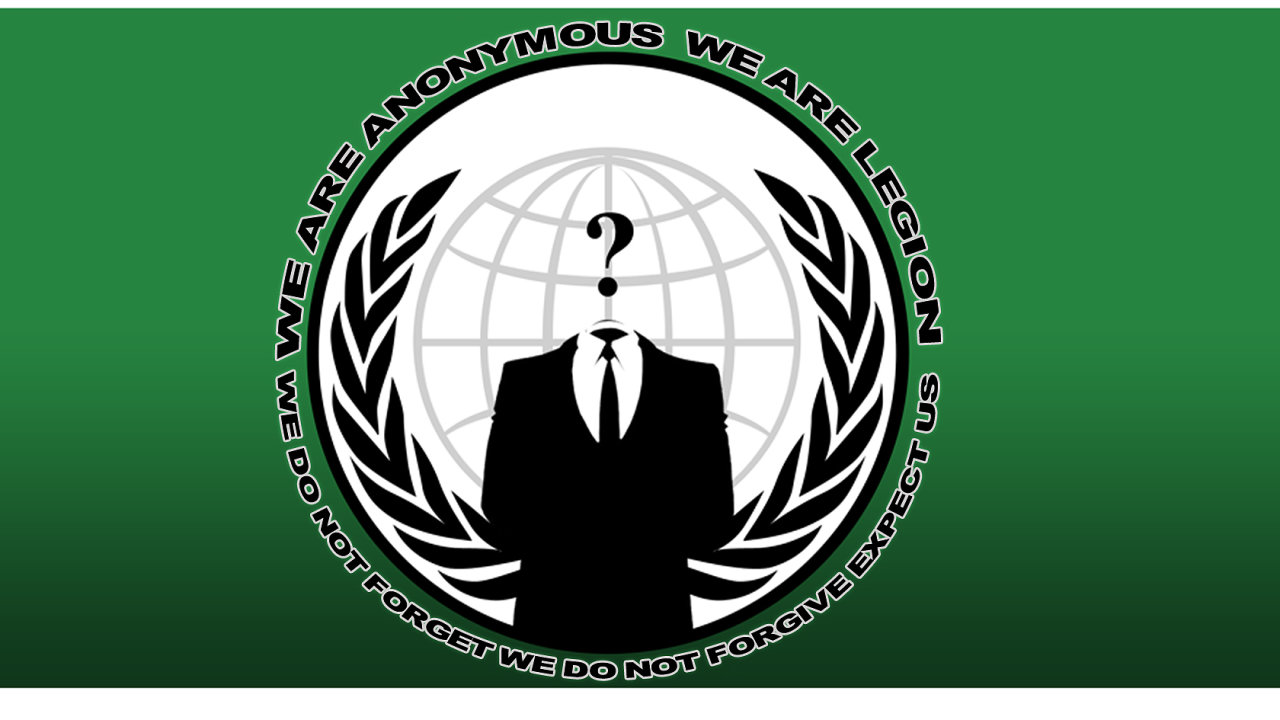 Logo hackerské skupiny Anonymous