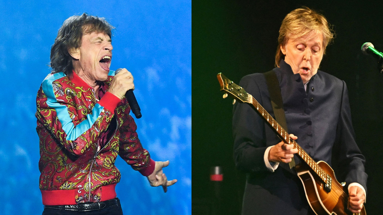Mick Jagger a Paul McCartney.