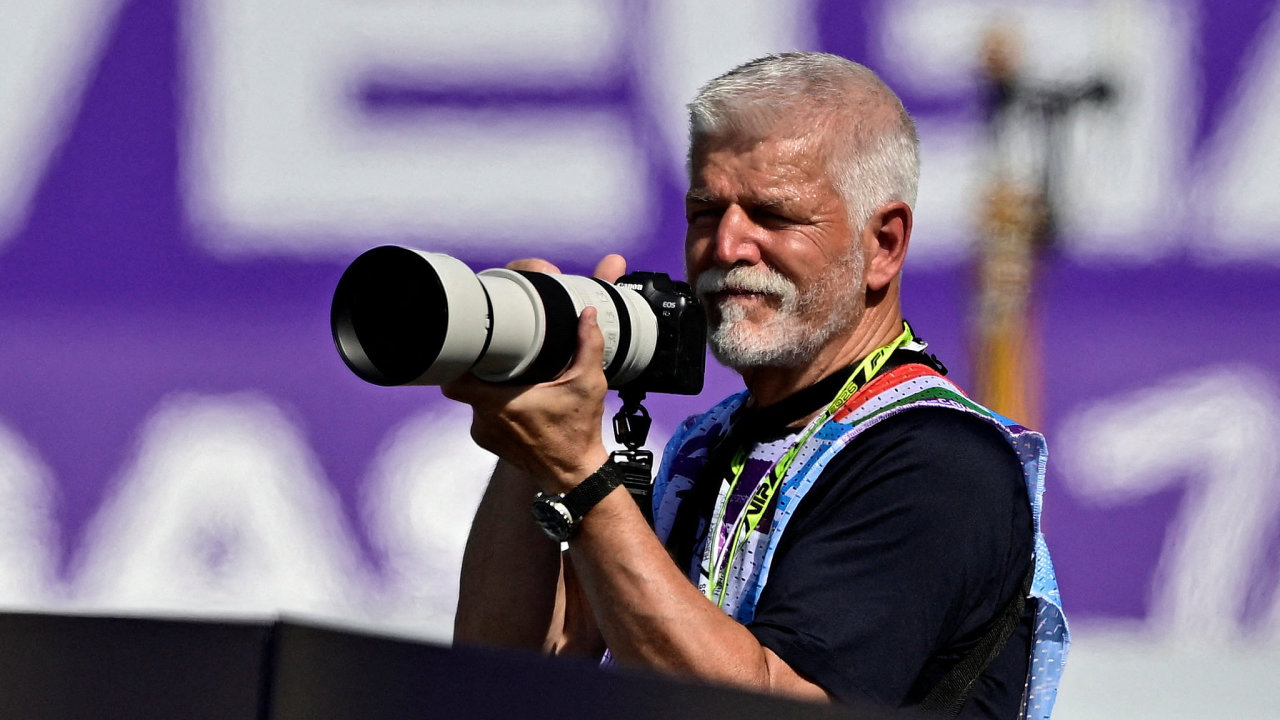 Prezident Petr Pavel jako fotograf na Velké ceně Maďarska F1