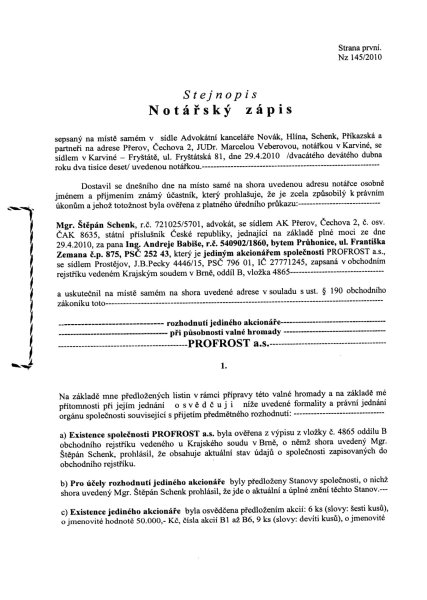 Profrost Zvysovani jmeni 1 2 1
