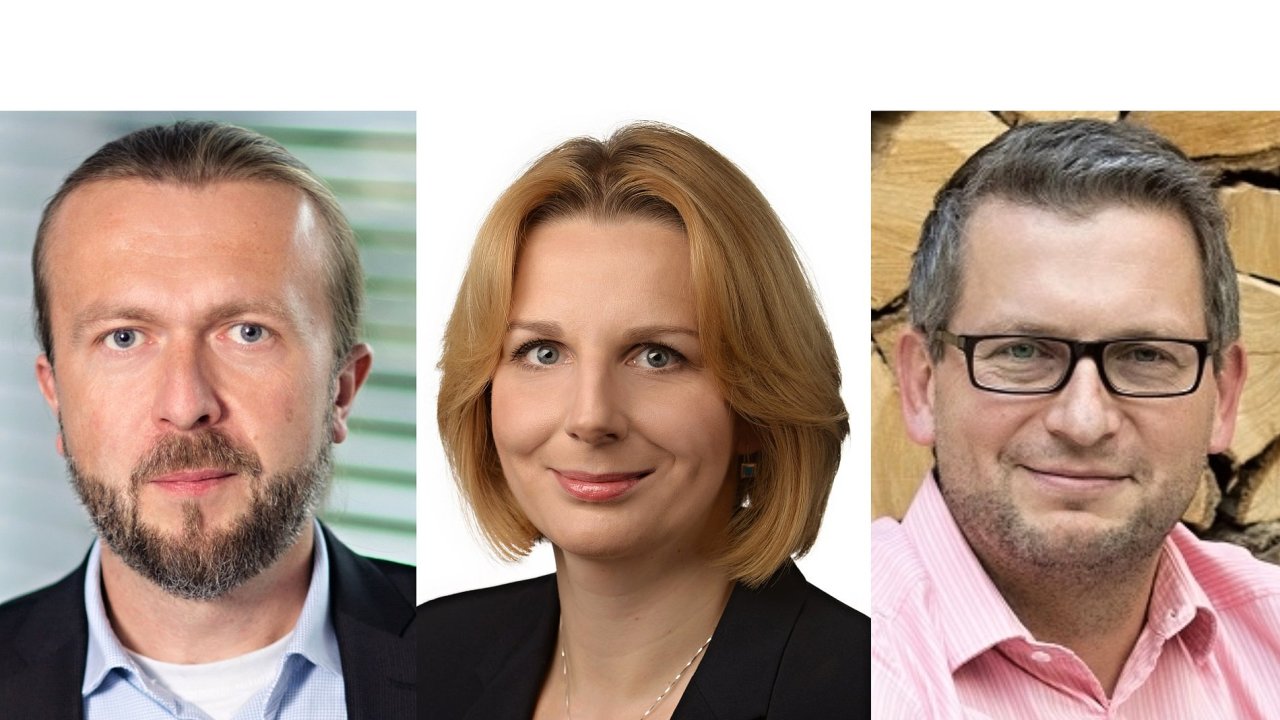Tom Blohoubek, Jana Hrabtov a Tom Brych, management spolenosti E.ON