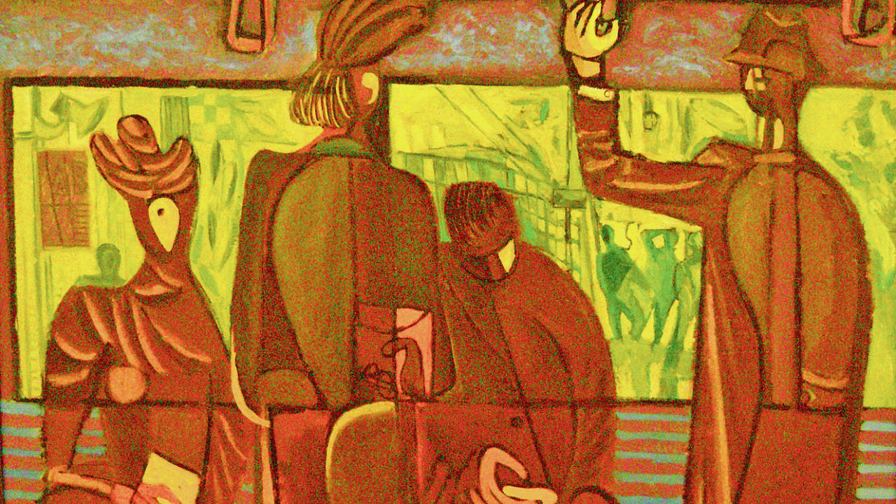 Malba V tramvaji z roku 1943 reflektuje modernistick tendence
