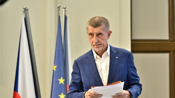 Premi�r Andrej Babi� (ANO) na tiskov� konferenci po zased�n� vl�dy.
