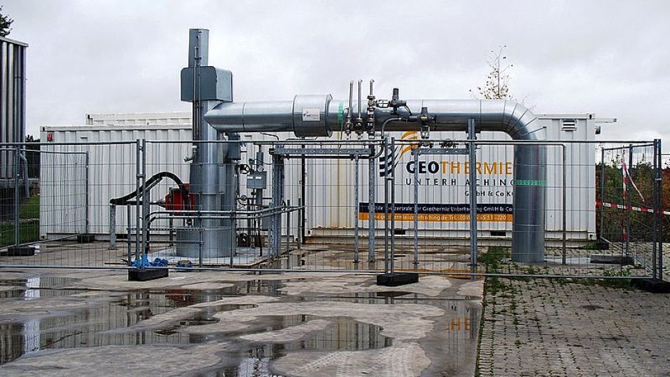 Geotermální elektrárna v německém Unterhachingu.