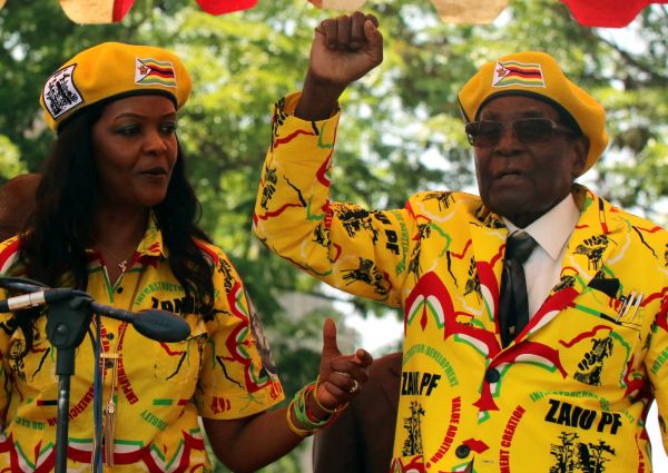 Prezident Robert Mugabe se svou �enou Grace