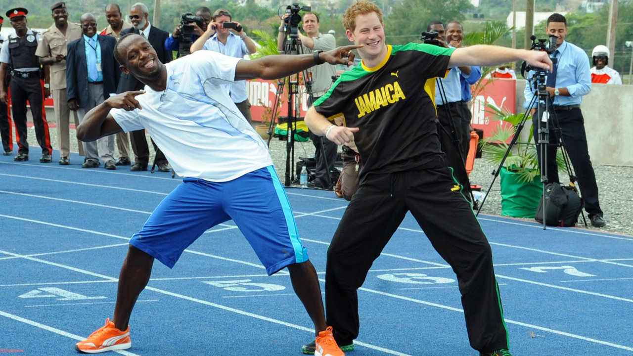 Usain Bolt s princem Harrym.