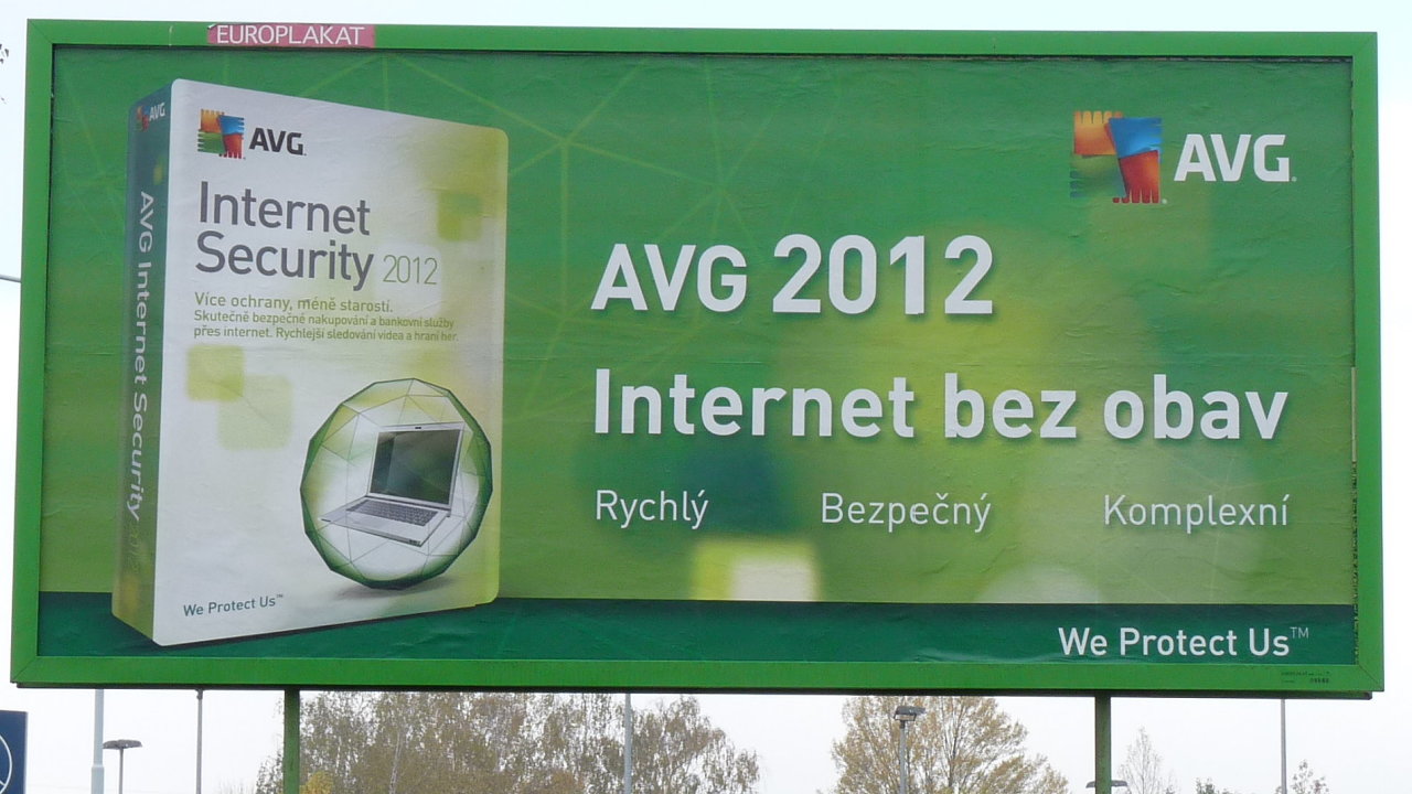 Reklamní billboard na AVG Internet Security