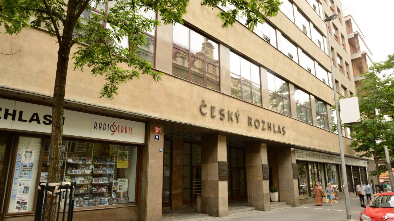 �esk� rozhlas, hlavn� budova na Vinohradsk� t��d� v Praze