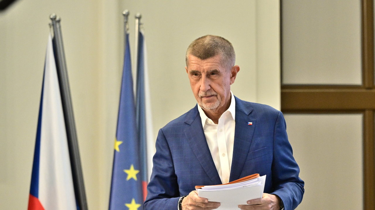 Premi�r Andrej Babi� (ANO) na tiskov� konferenci po zased�n� vl�dy.