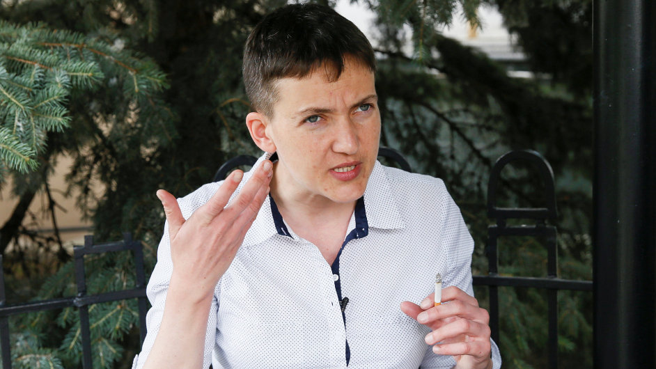 Ukrajinsk poslankyn Nadija Savenkov.