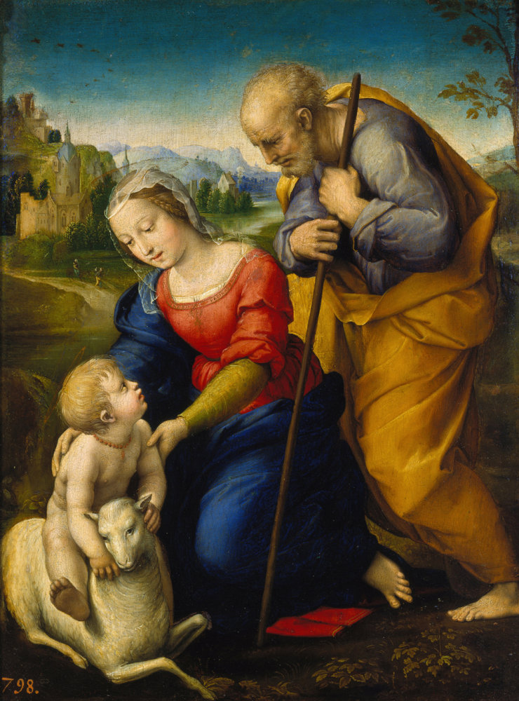 Raffael: Svatá rodina s jehnětem, 1507