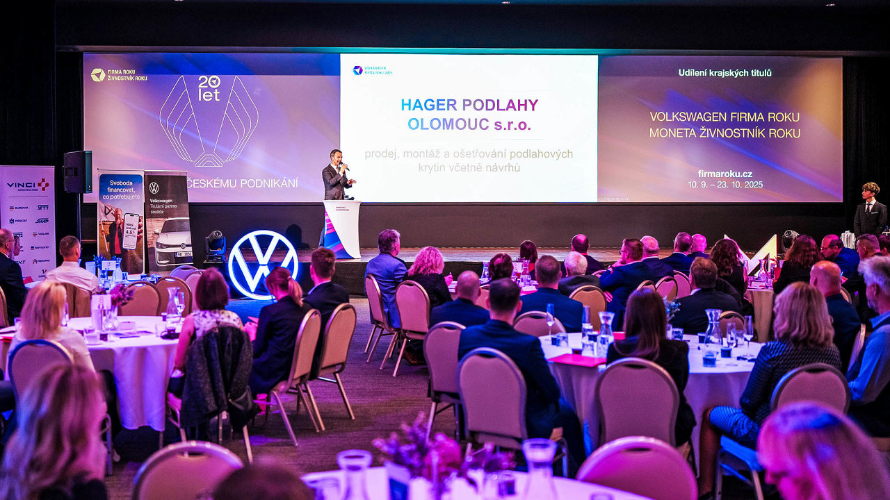 Vyhlaovn Volkswagen Firma roku 2025 a MONETA ivnostnk roku 2025, Olomouck kraj