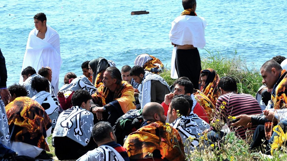 Peiv migranti na eckm ostrov Rhodos.