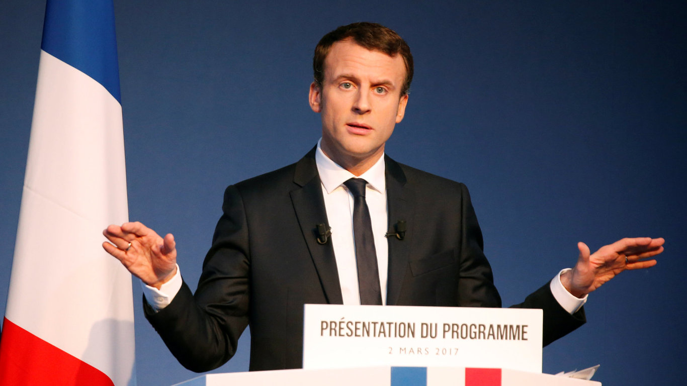 Francouzsk prezidentsk kandidt Emmanuel Macron.
