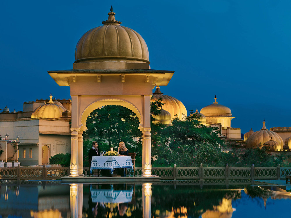 Hotel Oberoi Udaivilas v indickém Udajpuru