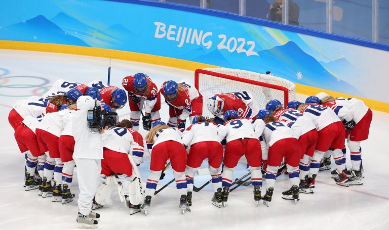 Èeské hokejistky na hrách v Pekingu.