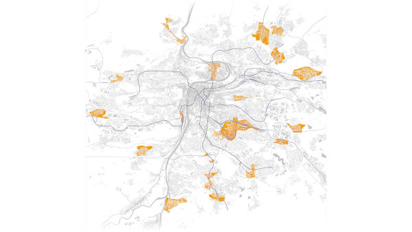 Mapa Prahy