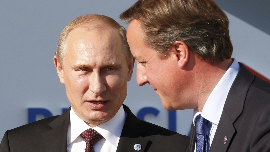 Vladimir Putin a David Cameron