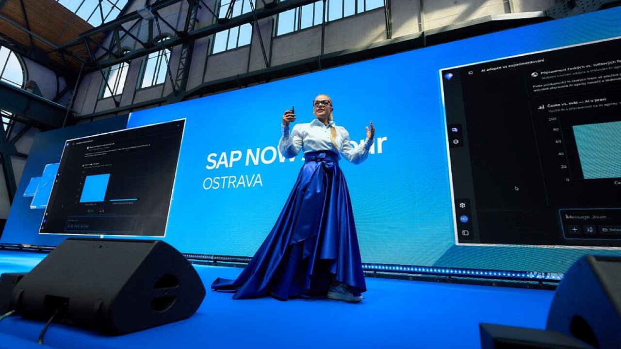 V�sledky pr�zkumu p�edstavila Hana Sou�kov� na konferenci SAP NOW AI Tour...